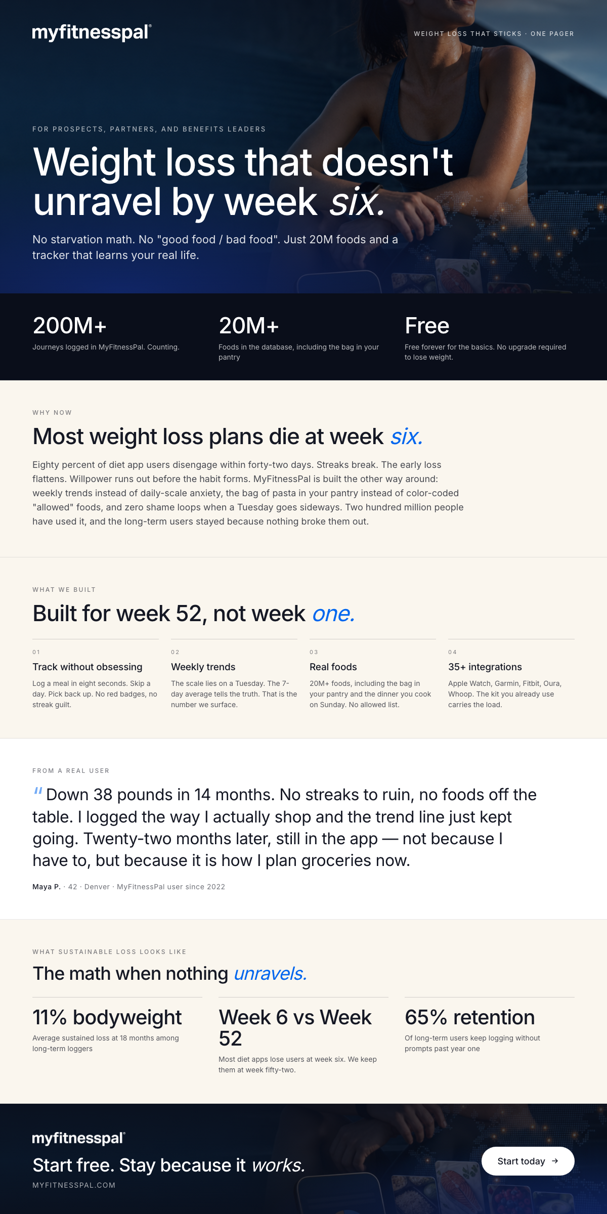 Weight loss one-pager